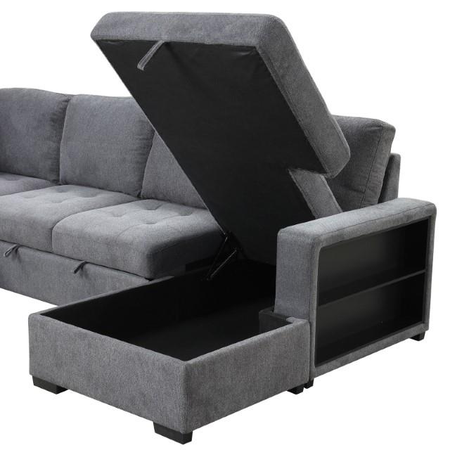  Furniture of America Stockwell FM6966DG-SECT Sleeper Sofa Sectional IMAGE 6