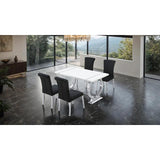  Furniture of America Holstebro FM37007SV-T-5PC-07SB 5 Pc 60" Dining Table Set IMAGE 2