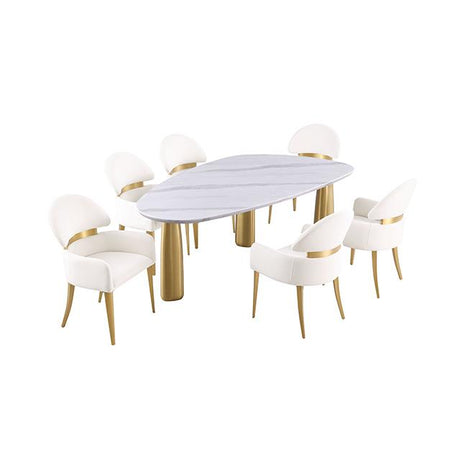 Furniture of America Northam FM37005WH-T-7PC 7 Pc Dining Table Set IMAGE 1