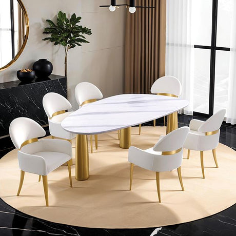  Furniture of America Northam FM37005WH-T-7PC 7 Pc Dining Table Set IMAGE 4