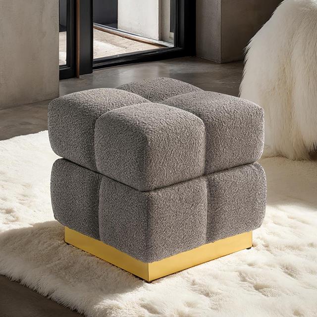  Furniture of America Aileen FM-AC8006GY Storage Stool IMAGE 1