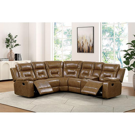  Furniture of America Ezekius FM6011BR-M-SECT Manual Sectional IMAGE 2