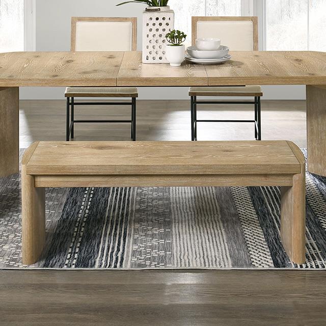  Furniture of America Edenbridge FM3220AK-BN Bench IMAGE 1