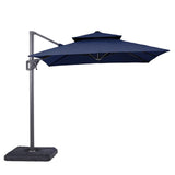  Furniture of America Fida LA-A029BL+BASE 8" Square Umbrella with Double Top & 37" Large Base IMAGE 1