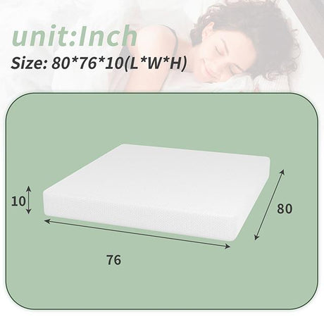  Furniture of America Coreopsis DM610-EK 10" King Memory Foam Wave Comfort IMAGE 4