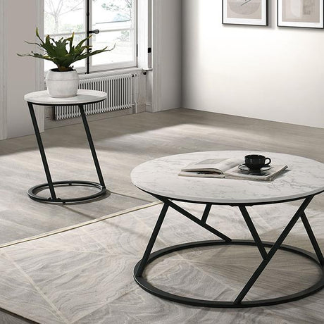  Furniture of America Ronde FM42905WH-3PK 3 Pc Table Set IMAGE 1