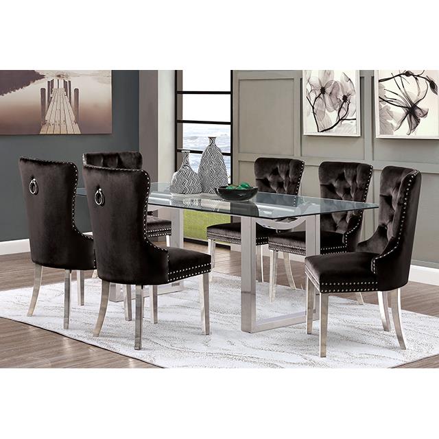  Furniture of America Silvestri FM37000SV-T-TABLE Dining Table IMAGE 4