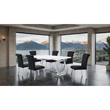  Furniture of America Holbaek FM37008SV-T-5PC-07SB 5 Pc 80" Dining Table Set IMAGE 2