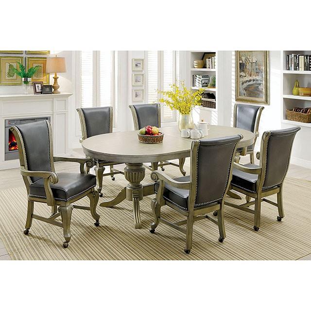  Furniture of America Melina CM-GM367GY-T-7PC 7 Pc Dining Table Set IMAGE 5