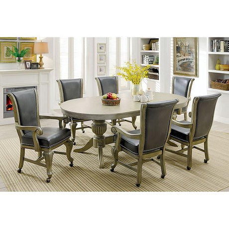  Furniture of America Melina CM-GM367GY-T-7PC 7 Pc Dining Table Set IMAGE 5