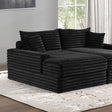  Furniture of America Tavedestrand FM6900BK-PK Double Chaise Sofa IMAGE 1