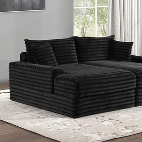  Furniture of America Tavedestrand FM6900BK-PK Double Chaise Sofa IMAGE 1
