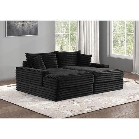  Furniture of America Tavedestrand FM6900BK-PK Double Chaise Sofa IMAGE 2