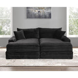  Furniture of America Tavedestrand FM6900BK-PK Double Chaise Sofa IMAGE 4