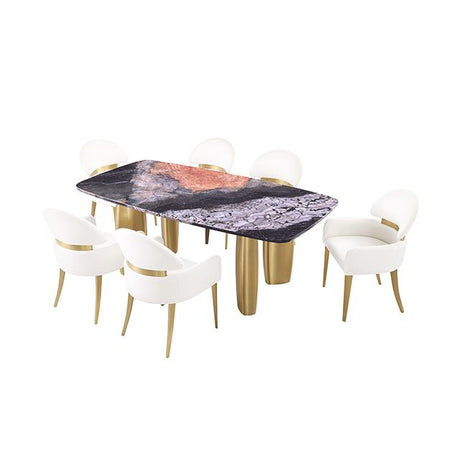  Furniture of America Northolt FM37004GY-T-7PC 7 Pc Dining Table Set IMAGE 2