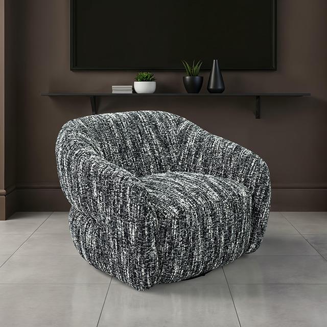  Furniture of America Pyrena FM-AC6013BK-SW Swivel Chair IMAGE 2