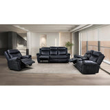  Furniture of America Agata NX6001BK-LV Glider Recliner Loveseat IMAGE 2