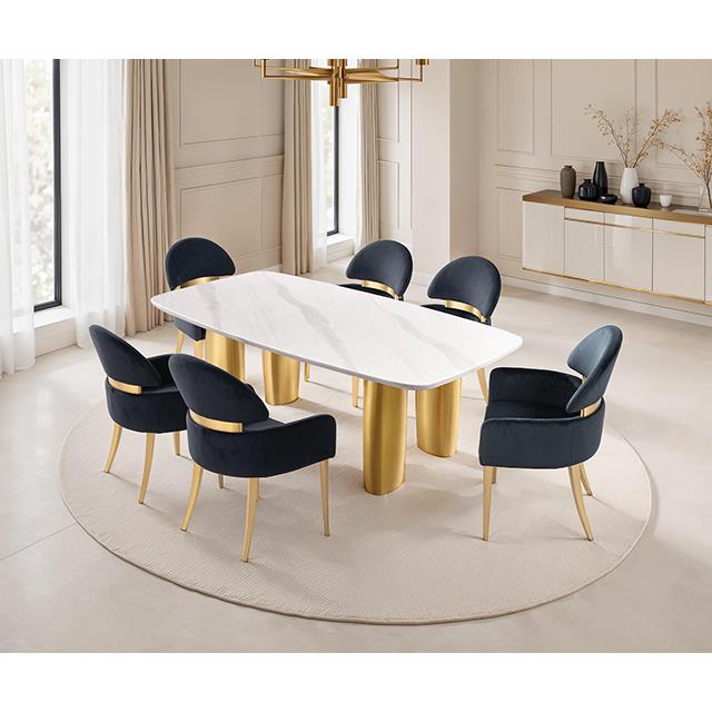  Furniture of America Northall FM37004WH-T-5PC-05BK 5 Pc Dining Table Set IMAGE 2
