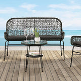  Furniture of America Zalika FM80010BK-T-4PC-BN 4 Pc Conversation Set IMAGE 1