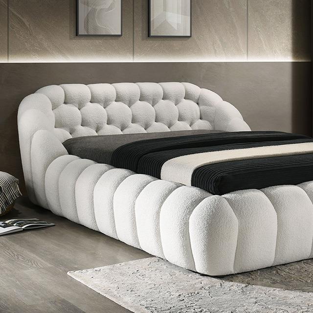  Furniture of America Newquay FM7260WH-EK-BED King Bed IMAGE 1