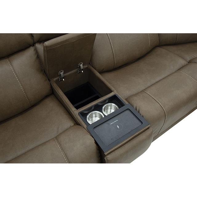  Furniture of America Orpheus FM68100BR-SECT-PM Power Sectional IMAGE 4