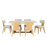  Furniture of America Caerwys FM34004NT-T-7PC 7 Pc Dining Table Set IMAGE 4