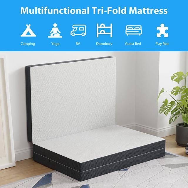  Furniture of America Hollyhock DM1003-T 3" Twin Tri-Fold Memory Foam Topper IMAGE 6