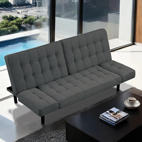  Furniture of America Bellevue FM2801DG Futon Sofa IMAGE 6