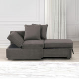  Furniture of America Woburn FM6962GY Convertible Chair IMAGE 1