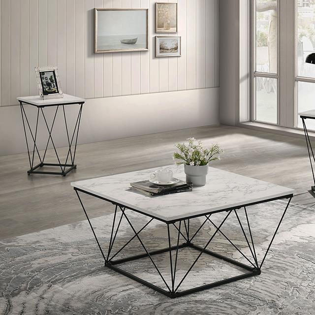  Furniture of America Whetstone FM42901WH-3PK 3 Pc Table Set IMAGE 1