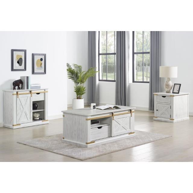  Furniture of America Bacerra CM4018WH-E End Table IMAGE 2
