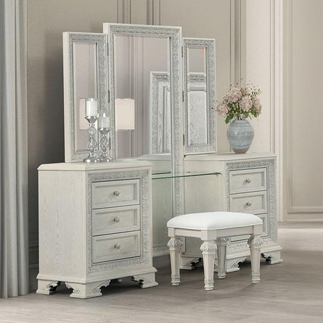  Furniture of America Stella Mia FM70000WH-V-SET Vanity Set IMAGE 2