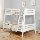  Furniture of America Kallen FM-BK206WH-TF-BED+M6 Twin/Full Bunk Bed & Mattress IMAGE 1