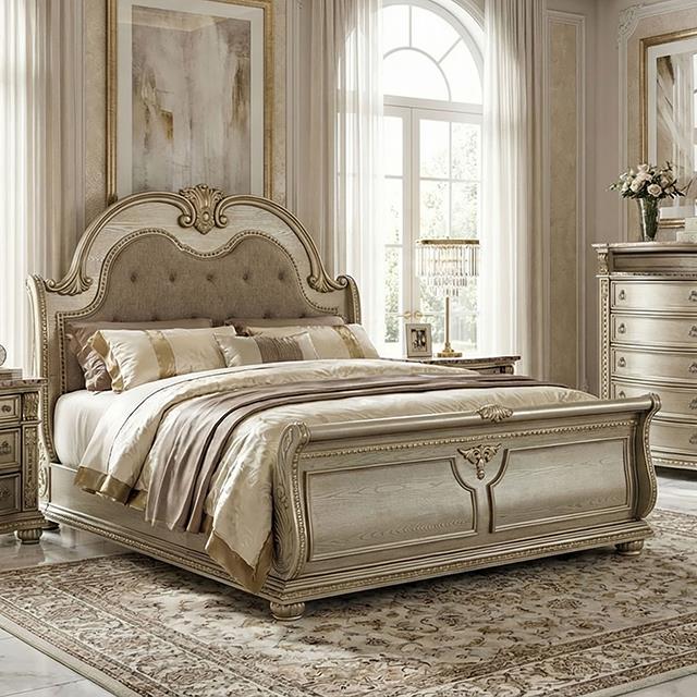  Furniture of America Fromberg FM7670GD-Q-BED Queen Bed IMAGE 1