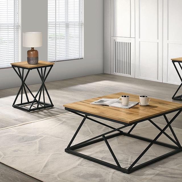  Furniture of America Borup FM42902NT-3PK 3 Pc Table Set IMAGE 1