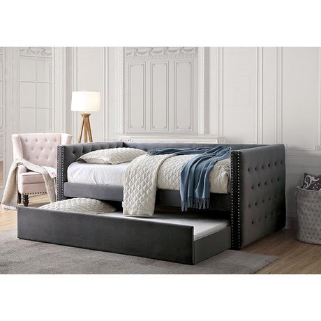  Furniture of America Susanna FM1739GY-BED Daybed with Trundle IMAGE 2