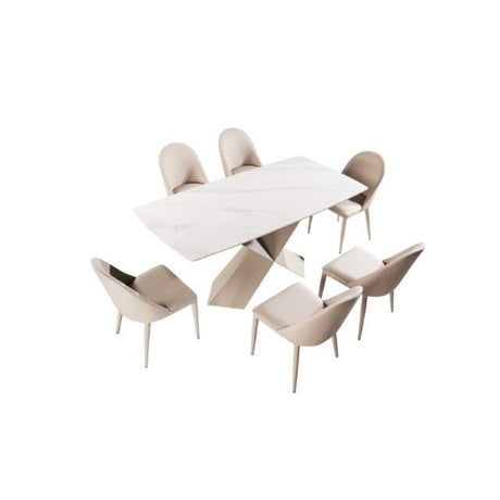  Furniture of America Lenvik FM3700BR-T-7PC 7 Pc Dining Table Set IMAGE 4