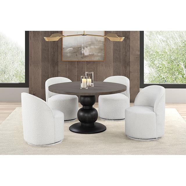  Furniture of America Essen FM3430ES-RT-5PC-01WH 5 Pc Dining Table Set IMAGE 1