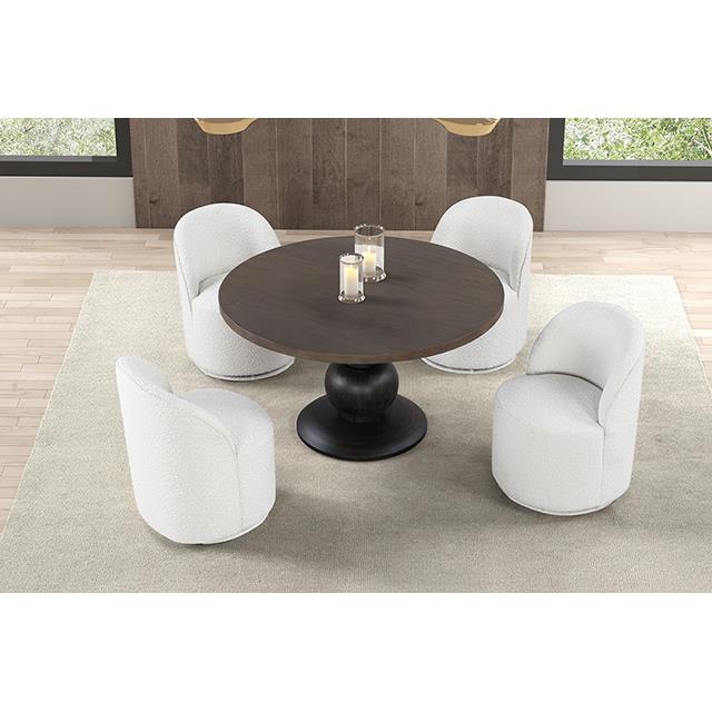  Furniture of America Essen FM3430ES-RT-5PC-01WH 5 Pc Dining Table Set IMAGE 2
