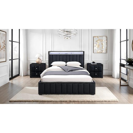  Furniture of America Farese SL7001BK-N Nightstand IMAGE 2