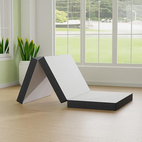  Furniture of America Hollyhock DM1004-T 4" Twin Tri-Fold Memory Foam Topper IMAGE 1