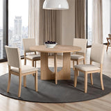  Furniture of America Oberto SL3406NT-RT-5PC 5 Pc Round Dining Table Set IMAGE 1
