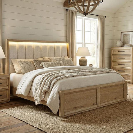  Furniture of America Helios FM74008NT-EK-BED King Bed IMAGE 1