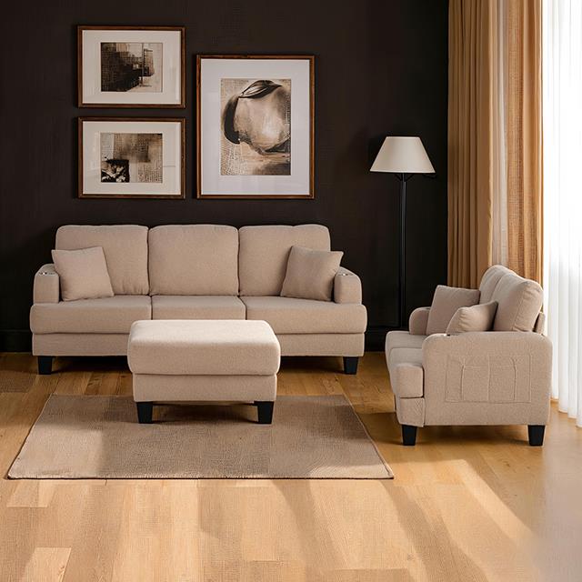  Furniture of America Cinderford SL6936BG-SF-PK Sofa IMAGE 2
