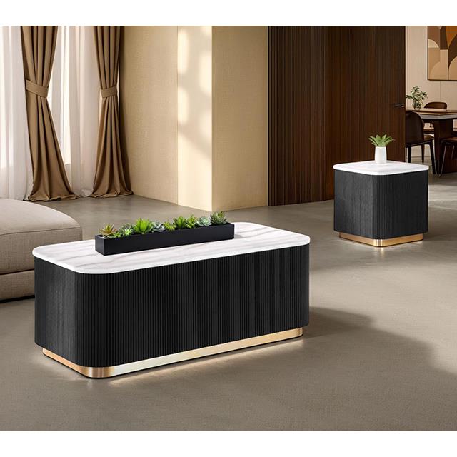  Furniture of America Virden FM47000BK-C Rectangle Cocktail Table IMAGE 2