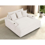  Furniture of America Veyrier FM6901WH-CE 2 Arm Chaise IMAGE 3