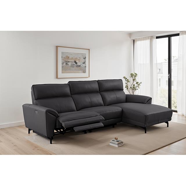  Furniture of America Theola CM9937BK-SECT-PM-R Power Sectional IMAGE 2