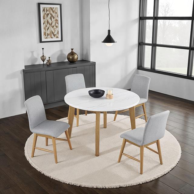 Furniture of America Mandier FM37009NT-RT-5PC 5 Pc Dining Table Set IMAGE 2