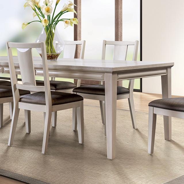 Furniture of America Hinwitz FM3399WH-T-9PC 9 Pc Dining Table Set IMAGE 3