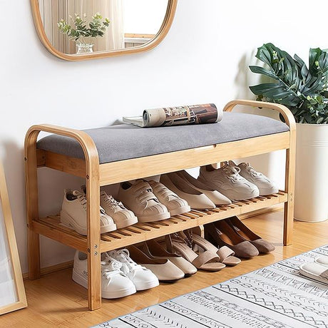 Furniture of America Skipper GM-5002 Shoe Storage Bench IMAGE 1